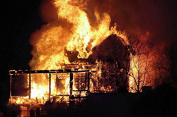 Сгорел дачный дом